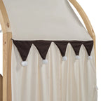Cama de plataforma de madera maciza para juegos, cama Montessori con techo arqueado y nido para niñas y niños