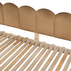Cama de plataforma de madera maciza para juegos, cama Montessori con techo arqueado y nido para niñas y niños