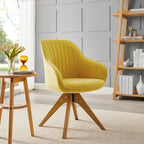 Sillón clásico giratorio multicolor con patas de madera, para 1 persona