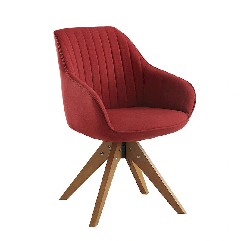 Sillón clásico giratorio multicolor con patas de madera, para 1 persona