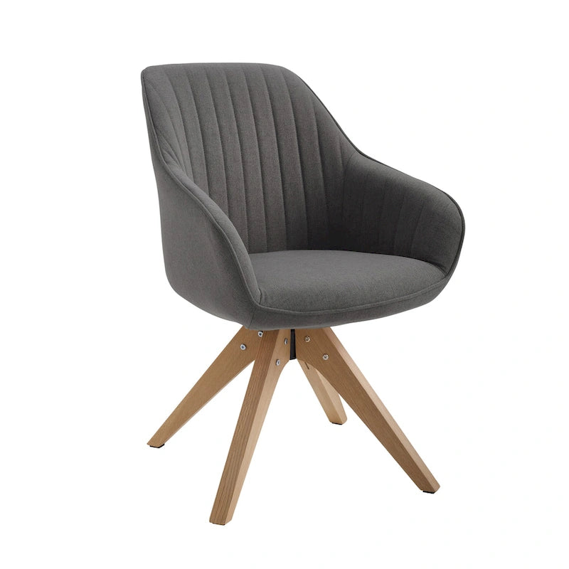 Sillón clásico giratorio multicolor con patas de madera, para 1 persona