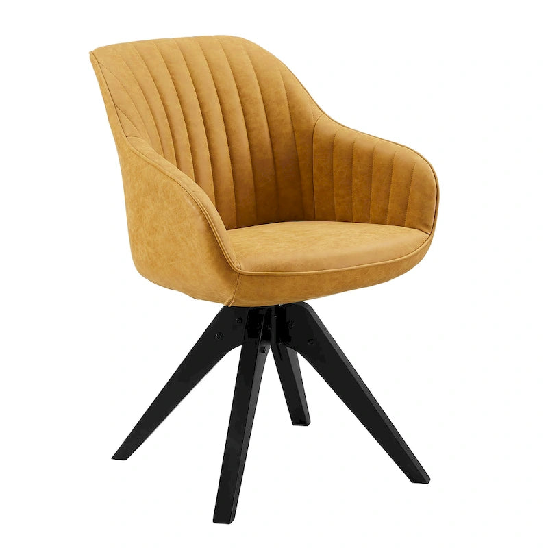 Sillón clásico giratorio multicolor con patas de madera, para 1 persona