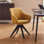 Sillón clásico giratorio multicolor con patas de madera, para 1 persona