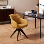 Sillón clásico giratorio multicolor con patas de madera, para 1 persona