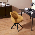 Sillón clásico giratorio multicolor con patas de madera, para 1 persona