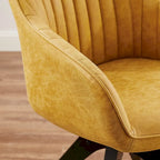 Sillón clásico giratorio multicolor con patas de madera, para 1 persona