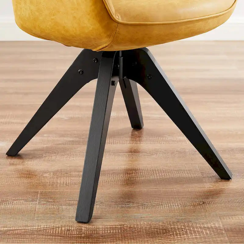 Sillón clásico giratorio multicolor con patas de madera, para 1 persona