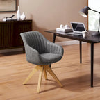 Sillón clásico giratorio multicolor con patas de madera, para 1 persona
