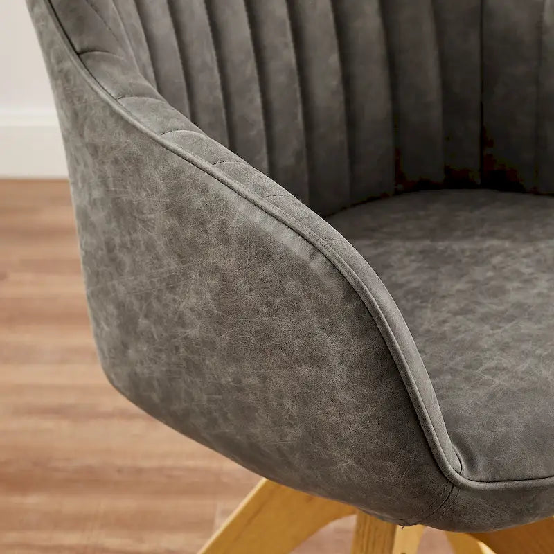 Sillón clásico giratorio multicolor con patas de madera, para 1 persona