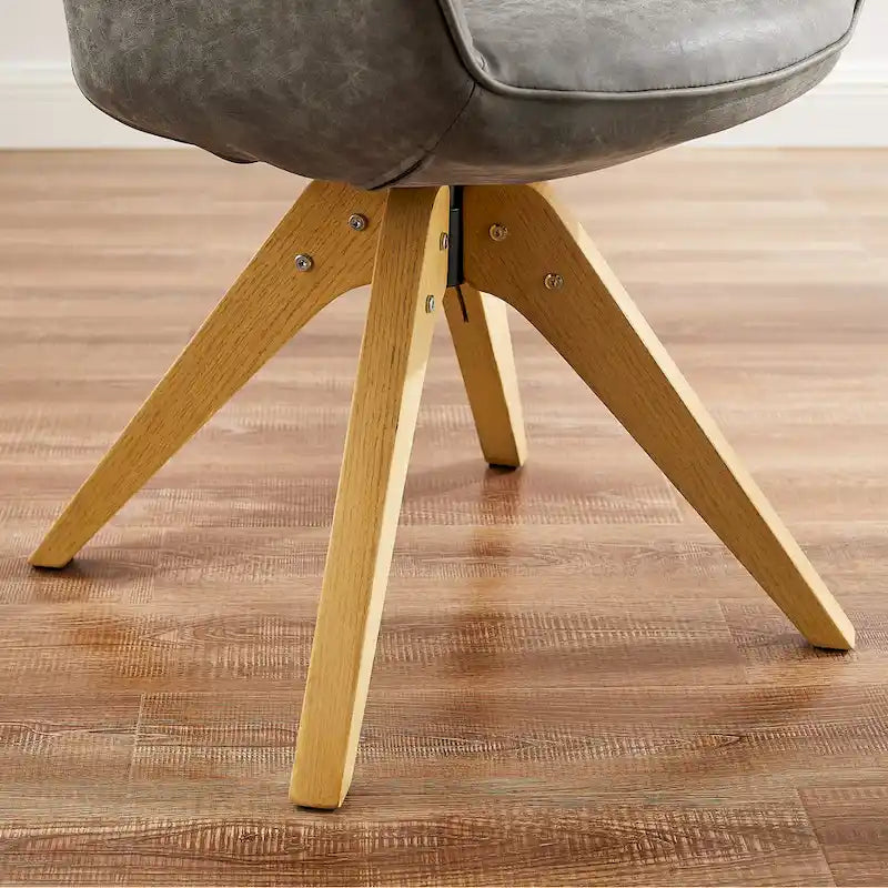 Sillón clásico giratorio multicolor con patas de madera, para 1 persona
