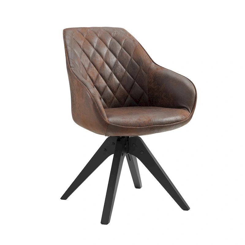 Sillón clásico giratorio multicolor con patas de madera, para 1 persona