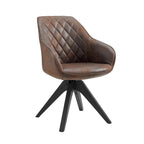 Sillón clásico giratorio multicolor con patas de madera, para 1 persona