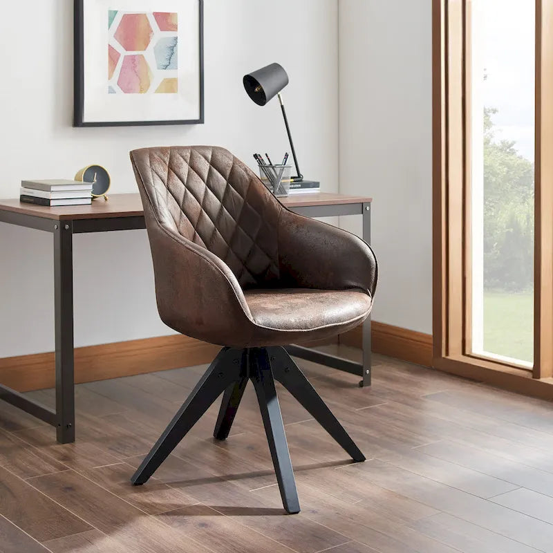 Sillón clásico giratorio multicolor con patas de madera, para 1 persona