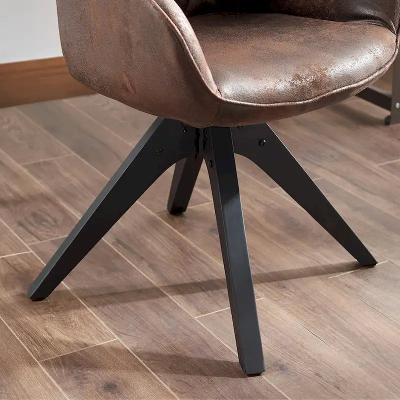 Sillón clásico giratorio multicolor con patas de madera, para 1 persona