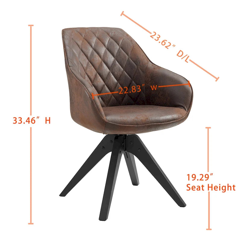Sillón clásico giratorio multicolor con patas de madera, para 1 persona