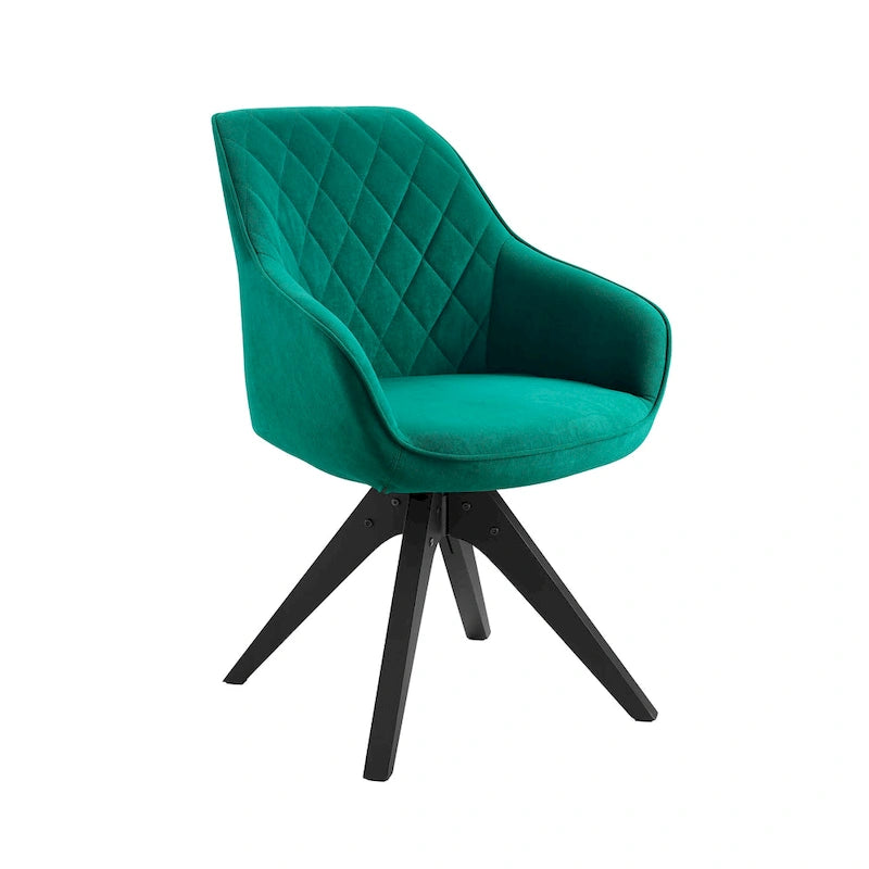 Sillón clásico giratorio multicolor con patas de madera, para 1 persona
