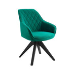 Sillón clásico giratorio multicolor con patas de madera, para 1 persona