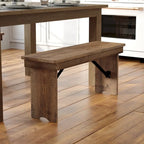 40 x 12 Antique Rustic Solid Pine Folding Farm Bench