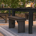 Banco rústico plegable de granja de pino macizo antiguo de 40 x 12