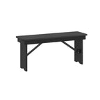 Banco rústico plegable de granja de pino macizo antiguo de 40 x 12