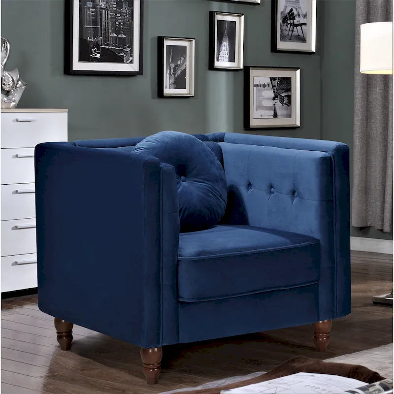Sillón de terciopelo machacado, capitoné, gris/negro/marfil/azul/rosa/verde, 1 plaza