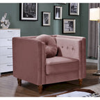 Sillón de terciopelo machacado, capitoné, gris/negro/marfil/azul/rosa/verde, 1 plaza