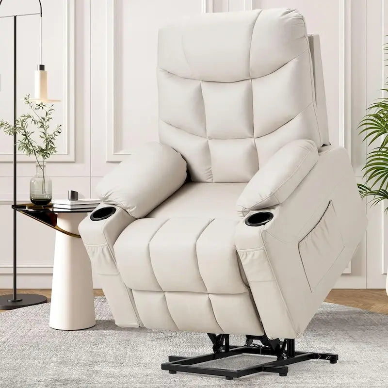 Sillón reclinable elevador eléctrico AECOJOY para adultos mayores con masaje y puerto de carga USB