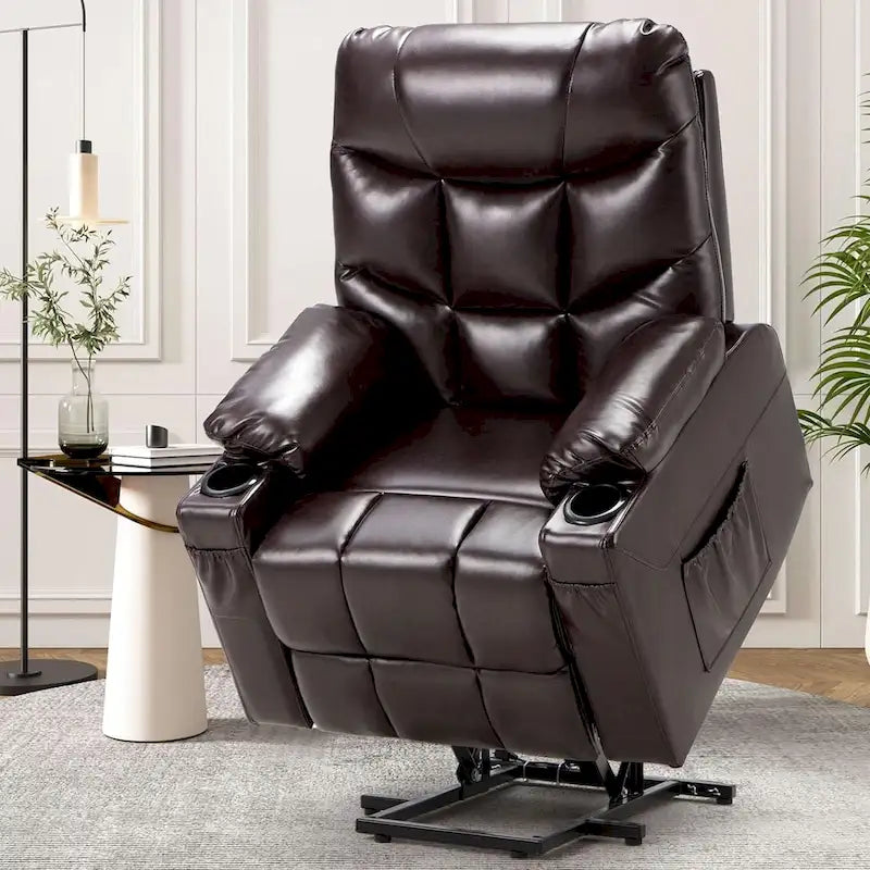 Sillón reclinable elevador eléctrico AECOJOY para adultos mayores con masaje y puerto de carga USB