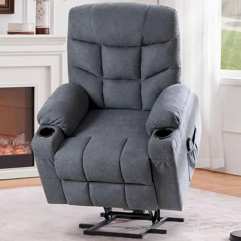 Sillón reclinable elevador eléctrico AECOJOY para adultos mayores con masaje y puerto de carga USB