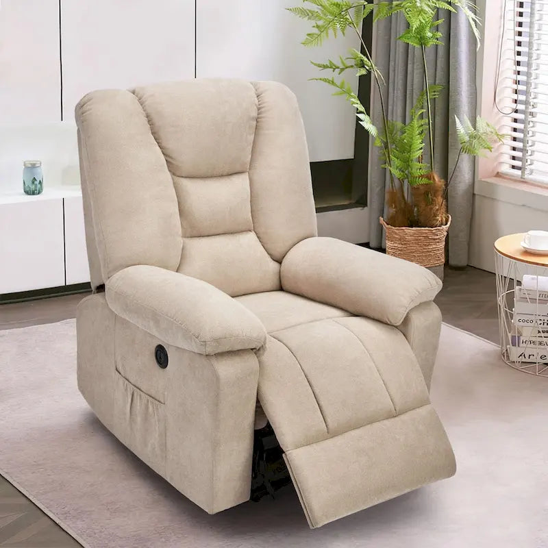 Sillón reclinable elevador eléctrico AECOJOY para adultos mayores con masaje y puerto de carga USB