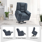 Sillón reclinable elevador eléctrico AECOJOY para adultos mayores con masaje y puerto de carga USB