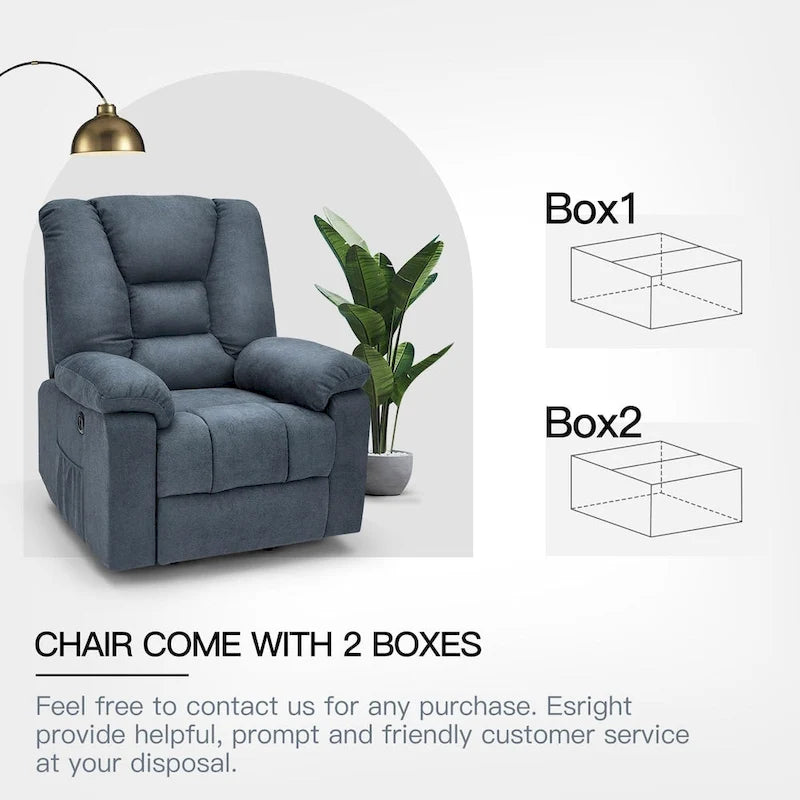 Sillón reclinable elevador eléctrico AECOJOY para adultos mayores con masaje y puerto de carga USB