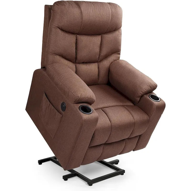 Sillón reclinable elevador eléctrico AECOJOY para adultos mayores con masaje y puerto de carga USB