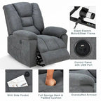 Sillón reclinable elevador eléctrico AECOJOY para adultos mayores con masaje y puerto de carga USB