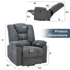 Sillón reclinable elevador eléctrico AECOJOY para adultos mayores con masaje y puerto de carga USB