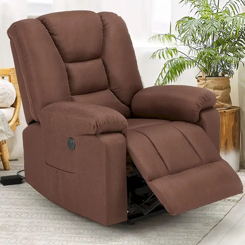 Sillón reclinable elevador eléctrico AECOJOY para adultos mayores con masaje y puerto de carga USB