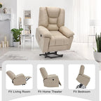 Sillón reclinable elevador eléctrico AECOJOY para adultos mayores con masaje y puerto de carga USB