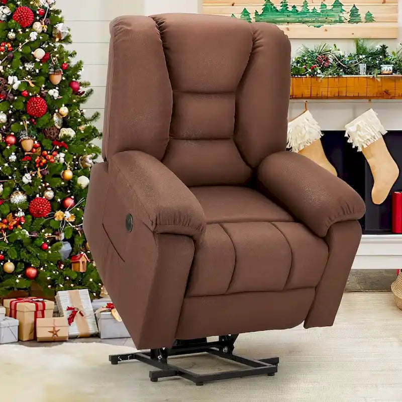 Sillón reclinable elevador eléctrico AECOJOY para adultos mayores con masaje y puerto de carga USB