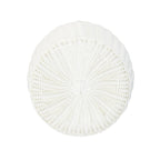 Pedestal de resina imitación mimbre, blanco, corto, individual