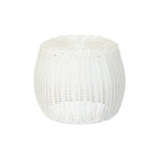 Pedestal de resina imitación mimbre, blanco, corto, individual
