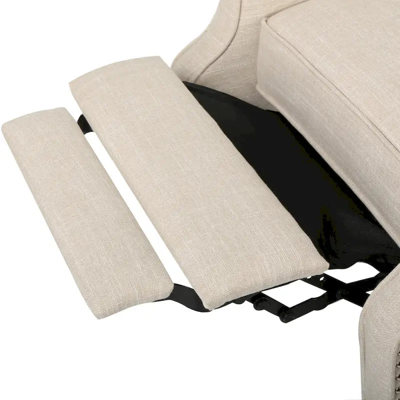 Sillón reclinable tapizado multicolor con respaldo reclinable, juego de 2