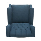 Sillón reclinable tapizado multicolor con respaldo reclinable, juego de 2