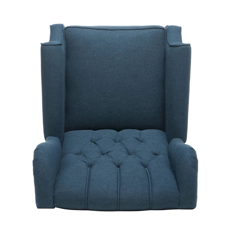 Sillón reclinable tapizado multicolor con respaldo reclinable, juego de 2