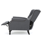 Sillón reclinable tapizado multicolor con respaldo reclinable, juego de 2