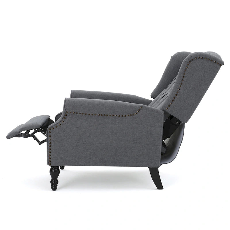 Sillón reclinable tapizado multicolor con respaldo reclinable, juego de 2