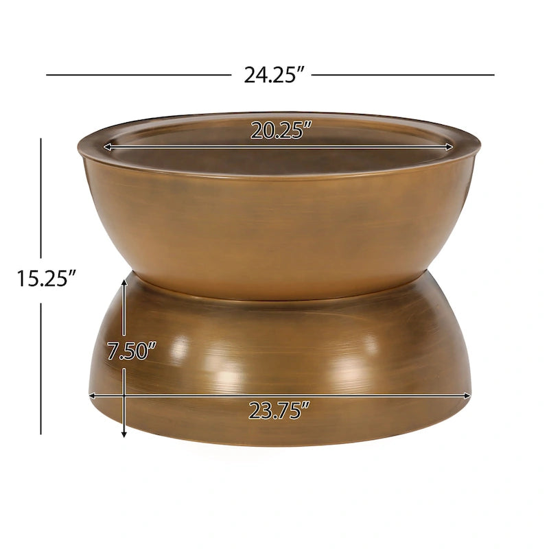 Mesa de centro con reloj de arena Minkler Iron de Christopher Knight Home
