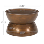 Mesa de centro con reloj de arena Minkler Iron de Christopher Knight Home
