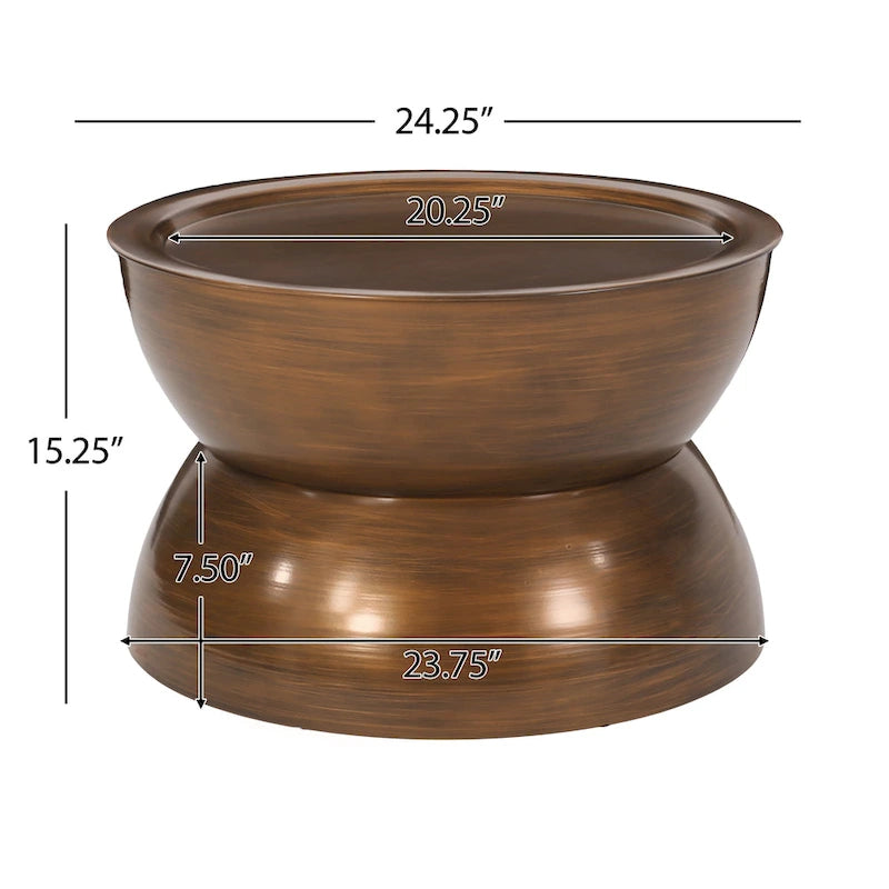 Mesa de centro con reloj de arena Minkler Iron de Christopher Knight Home