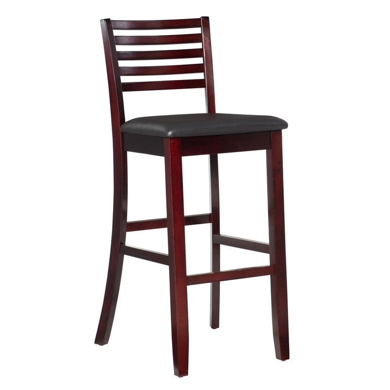 Taburete de bar Espresso Ladder Back, individual, marrón oscuro
