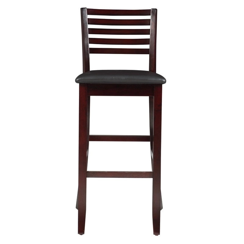 Taburete de bar Espresso Ladder Back, individual, marrón oscuro